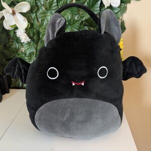 Squishmallows 16” Plush Halloween Treat Pail Emily the Bat Limited Edition